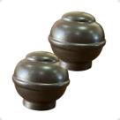 Par ponteira bola 19mm para varão comum - tabaco Par ponteira bola 19mm para varão comum - tabaco