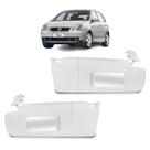 Par Quebra Sol Canelado Cinza com Caixa Espelho + Bolsa Volkswagen Polo 2003 a 2012 Newtec Nt3202cvw Nt3203cvw