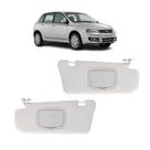 Par Quebra Sol Cinza Claro com Espelho Fiat Stilo 2003 a 2010 Newtec Nt1040ft e Nt1041ft