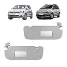 Par Quebra Sol Cinza com Caixa Espelho Volkswagen Fox Spacefox 2003 a 2011 Newtec Nt2902vw Nt2903vw
