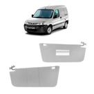 Par Quebra Sol Cinza com Espelho e Bolsa Peugeot Partner 1998 a 2018 Newtec Nt6010pg Nt6011pg