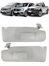 Par Quebra Sol Cinza com Espelho e Bolsa Volkswagen Gol Saveiro Voyage Direito Esquerdo