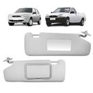 Par Quebra Sol Cinza com Espelho Ford Courier Fiesta 1996 a 2002 Newtec Nt1501fd Nt1500sfd