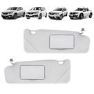 Par Quebra Sol Cinza com Espelho Renault Logan Sandero Duster Oroch 2007 a 2022 Newtec Nt2800rn Nt2801rn