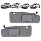 Par Quebra Sol Cinza Escuro com Espelho Renault Logan Sandero Duster Oroch 2007 a 2022 Newtec Nt2802rn Nt2803rn