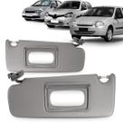 Par Quebra Sol Clio Hatch Sedan 1999 a 2016 Symbol 2009 a 2013 Cx. Espelho Cinza Claro