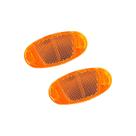 Par Refletores de Roda Raiada 72x35,5x8,5mm Plástico Laranja