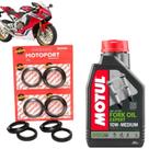 Par Retentor Bengala + Guarda Pó + Óleo Suspensão Motul Fork Oil Semi Sintético 10w 1L - Honda CBR 1000RR