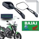Par Retrovisor Bajaj 400 Rosca Universal Honda Lente Convexa