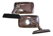 Par Retrovisor Bmw, Adaptável ao Fusca Corcel Opala Chevette Passat - Inox/Metal Cromado