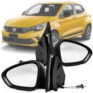 Par Retrovisor Fiat Argo Cronos 2017 2018 2019 2020 2021 2022 2023 com Controle Interno manual com Capa Preto