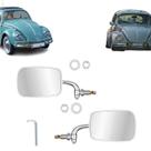 Par Retrovisor Fusca Mexicano 59 A 96 Cromado Aço Inox