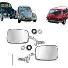 Par Retrovisor Fusca Mexicano Convexo Aço Inox
