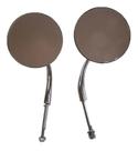 Par Retrovisor Kombi, Adaptável ao Fusca - Pino De Porta / Dobradiça - Inox/Metal Cromado