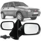 Par Retrovisor Uno Fire Flex 4 Portas 2006 2007 2008 2009 2010 Controle Manual
