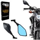 Par retrovisores gvs z400 haste longa 90 lente plana azul par h - 610118 Par retrovisores gvs z400 haste longa 90 lente plana azul par h - 610118