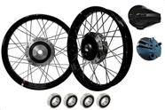 Par Roda Aluminio Preto Viper Vpr Titan 150 Start Raio Inox