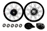 Par Roda Alumínio Preto Viper Vpr Titan Fan 125 00 á 08 Inox