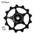 Par Roldana Polia Alumínio Câmbio Bike 13 Dentes Rolamento Cor Preto