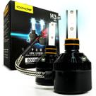 Par Super Led 3200l Tipo Xenon 8000K Encaixe H3 Lâmpada Automotiva