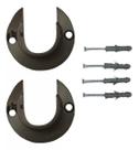 Par Suporte Flange 28mm PVC - MARROM
