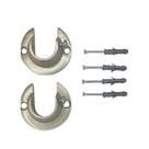 Par suporte flange alumínio 28mm para cortina de ilhós