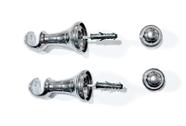 Par Suporte Gancho Cromado para Varão Varal de cortina 19mm Kit Completo