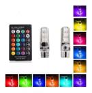 Par T10 Farolete 18 Leds Multicolor Com Controle Remoto