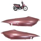 Par Tampa Lateral C100 Biz 2014 Rosa Acabamento Liso