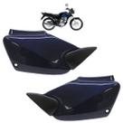 Par Tampa Lateral CG 125 Fan 2005 2006 2007 2008 Azul Acabamento Liso