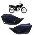 Par Tampa Lateral CG 125 Titan 2000 2001 2002 2003 2004 Azul Acabamento Liso
