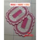 par tapete de croche oval janine Cor destaque:Rosa 69x50 par tapete de croche oval janine Cor destaque:Rosa 69x50