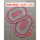 par tapete de croche oval janine Cor destaque:Rosa Neon 68x48 par tapete de croche oval janine Cor destaque:Rosa Neon 68x48