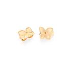 Par tarrachinha borboleta de brincos rommanel banhado ouro 3x 24k 18k e 22k 590035