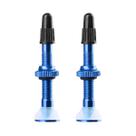 Par Válvula Bico Tubeless Absolute 48mm Azul Alumínio