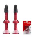 Par Válvula Bico Tubeless Absolute 48mm Vermelha Alumínio