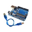 Para caixa oficial uno r3 atmega16u2 + mega328p chip r3 placa de desenvolvimento + cabo usb