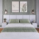 para Cama Casal com Mesas de Cabeceira Zurique Branco para Cama Casal com Mesas de Cabeceira Zurique Branco