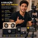 Para lives, vídeos, entrevistas ou gravações em movimento, o Microfone Hollyland Lark M2 Mini Combo Sem Fio Preto ajuda a captar melhor sua voz.