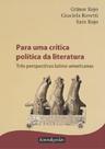 Para uma crítica política da literatura - NANDYALA