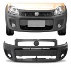 ParaChoque Dianteiro Fiat Strada Working Cinza 2014 2015 2016 2017 2018 Com Furo
