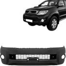 Parachoque Dianteiro Hilux 2009 2010 2011 Preto Com Grade Sem Furo Moldura