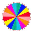 Parachute AMYESE 7m Rainbow Play Team Game com 32 alças Parachute AMYESE 7m Rainbow Play Team Game com 32 alças