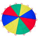 Parachute AMYESE Rainbow de 10 pés com 16 alças para crianças ao ar livre
