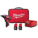 Parafusadeira 1/4" 12V Bolsa 2 Bat M12 2401-259 Milwaukee