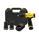 Parafusadeira 12V Stanley SCH10D2K-BR com Impacto, 2 Bat. e Maleta Plástica