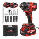 Parafusadeira Chave de Impacto Furadeira 3 em 1 Profissional Brushless 2 Baterias 21V Torque 800Nm Spark Br