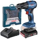 Parafusadeira de Impacto 65NM Brushless com 2 Baterias 2,0ah Carregador e Kit Brocas 15 Peças BOSCH