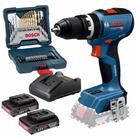 Parafusadeira de Impacto 65NM com 2 Baterias 18V 2,0ah Carregador e Kit Brocas 30 Peças BOSCH