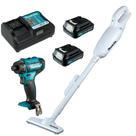 Parafusadeira DF033DZ + Aspirador CL106FDZW com 2bateria e carregador